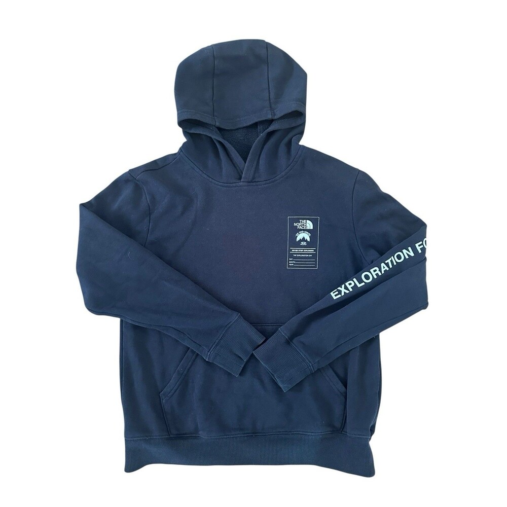 North Face Youth Large Never Stop Exploring Black Hoodie Sweatshirt